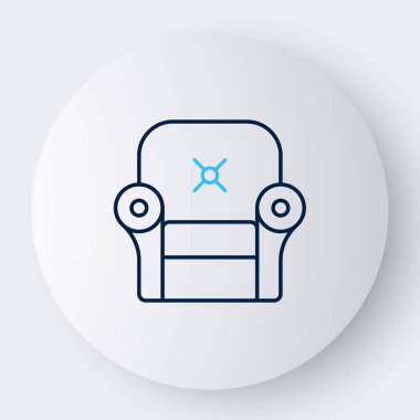 Hat Kol Koltuğu simgesi beyaz arkaplanda izole edildi. Renkli taslak konsepti. Vektör.