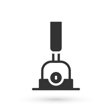 Demiryolu simgesini değiştirmek için Gri Ok beyaz arkaplanda izole edildi. Eski demiryolu rayları. Vektör.