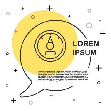 Siyah çizgi motor gaz göstergesi simgesi beyaz arkaplanda izole edildi. Yakıt göstergesi boş. Tam depo göstergesi. Rastgele dinamik şekiller. Vektör.