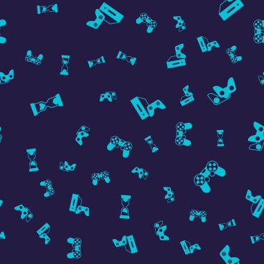 Eski kum saati oyun kumandasını ya da joystick konsolunu pürüzsüz bir şablona ayarla. Vektör.