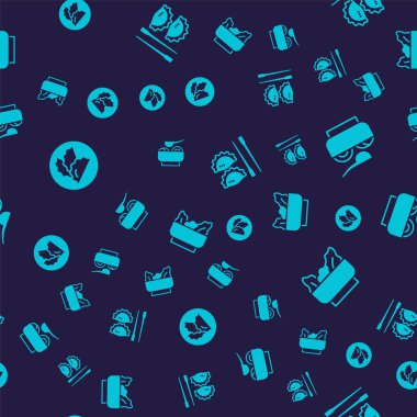 Dumpling Ramen çorba kasesini yemek çubuklarıyla ve Wonton 'la kusursuz bir şekilde hazırla. Vektör.