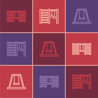 Çocuklar ve ikonlar için İsveç duvarı yapın. Vektör.