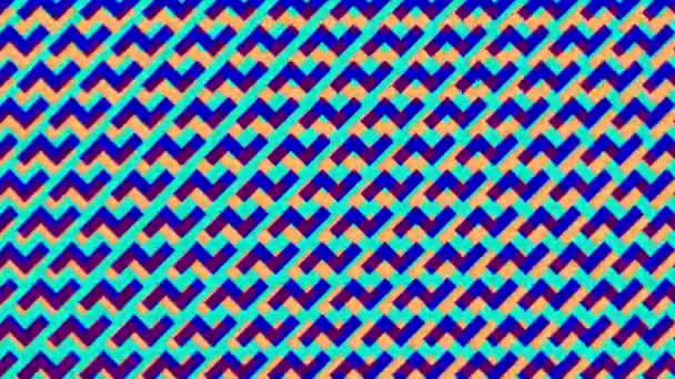 Blue, purple and yellow shapes moving on a light green background. — Video