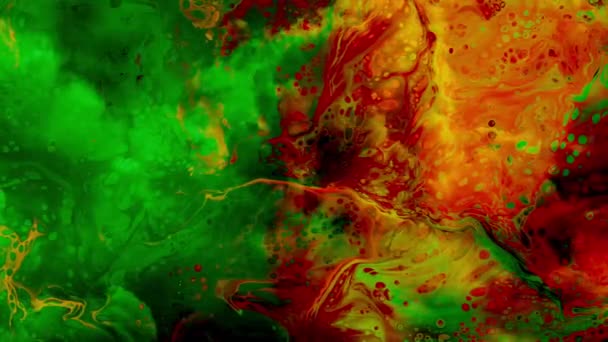 Abstract ink swirls and clouds in toxic colors. — Video Stock