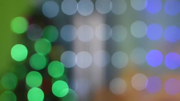 Lights flashing abstract bokeh background. abstract circle. — Stock Video