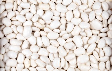 Beyaz fasulye, yakın plan. Fasulye yemeği.