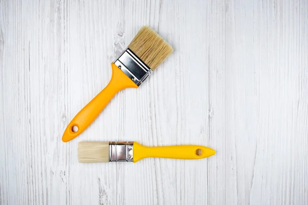 Paint Brushes Table Free Space — Stock Photo, Image