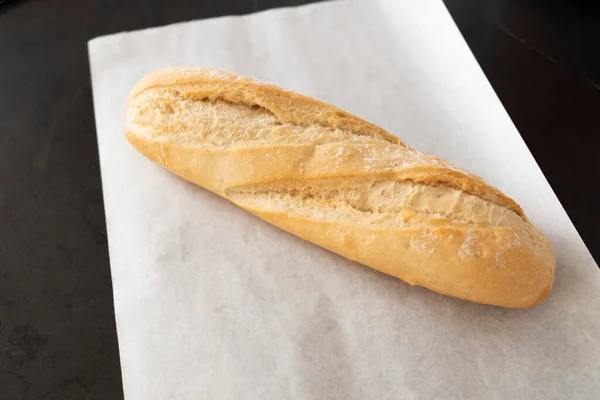 Bread Parchment White Background — Stock fotografie