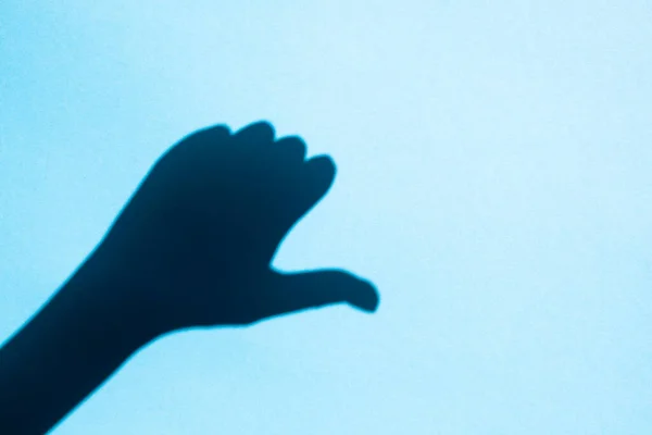 Gestures Shadow Hand Points Thumb — Stock Fotó