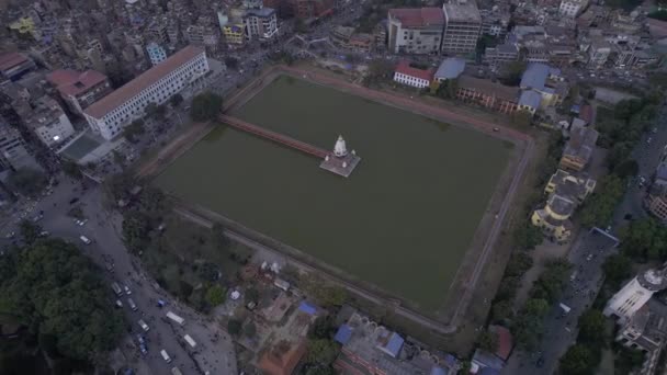 Pohled Rybník Queens Leteckého Pohledu Nepálu Nad Káthmándú — Stock video