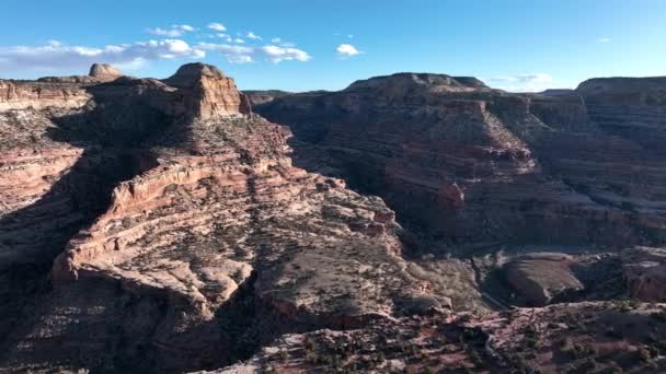 Luchtfoto Van Woestijn Canyons Utah Door San Rafael Deining Van — Stockvideo
