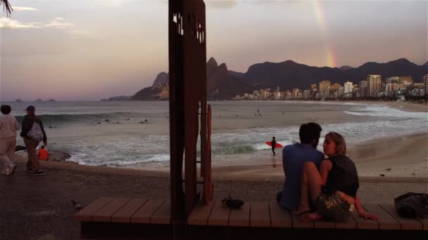 Rio Janeiro Brasil Junio 2013 Tiro Sartén Mueve Más Allá — Vídeo de stock