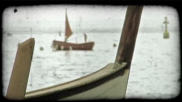 Μια Κοντινή Ματιά Του Baugh Του Ένα Ιταλικό Βάρκα Κουπιά — Αρχείο Βίντεο