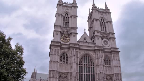 Vista Estacionária Igreja Abadia Westminster Londres Inglaterra — Vídeo de Stock
