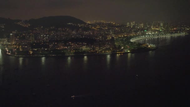 Uma Vista Aérea Expansiva Rio Janeiro Bem Abaixo Com Estádio — Vídeo de Stock