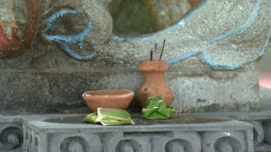 Çömlek Bali taş duvar geniş çekim