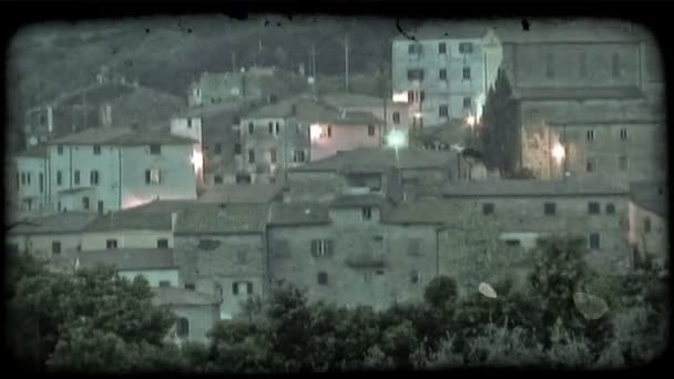 黄昏在意大利的一个小镇的镜头 复古风格化视频剪辑 — 图库视频影像