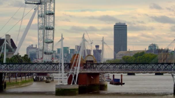 Londra Ngiltere Ekim 2011 Kamera Soldan Sağa Doğru Hareket London — Stok video