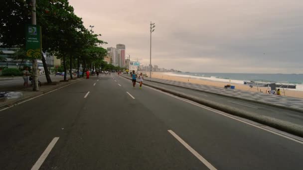 Rio Janeiro Brazília Június 2013 Lassú Mozgás Dolly Lövés Pár — Stock videók