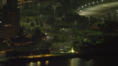 Ağır çekim, gökdelenler ile Rio de Janiero'nın ticari bölgesinin hava atış sunmak