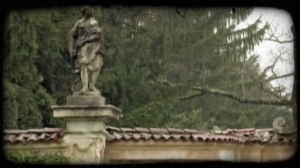 Скульптура Жінки Італії Урожай Стилізовані Відеокліпу — стокове відео