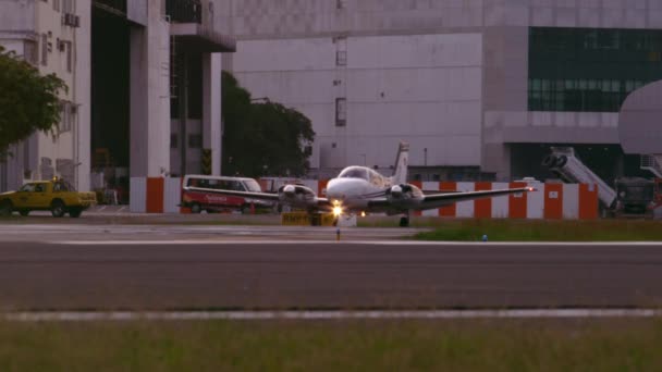 Rio Janeiro Brésil Juin 2013 Plan Statique Petit Avion Circulant — Video