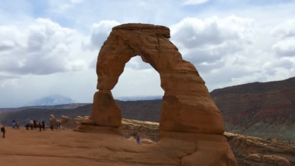 Brett Timelapse Delikat Båge Utah — Stockvideo