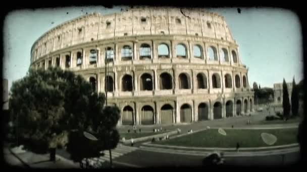 Rome Olaszország Circa Május 2012 Wide Shot Római Colosseum Vintage — Stock videók