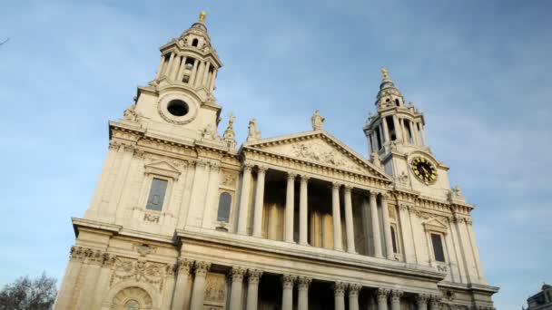 Ampla Cronologia Antiga Catedral Catedral São Paulo Londres — Vídeo de Stock