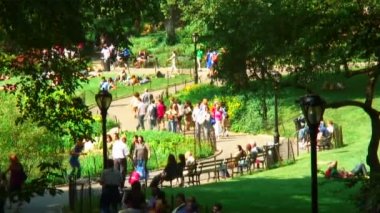 New York, ABD, yaklaşık 2015: Central Park, New York City geçit.