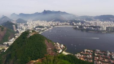 Lagoa Rodrigo de Freitas Rio de Janeiro, Brezilya için havadan görünümü
