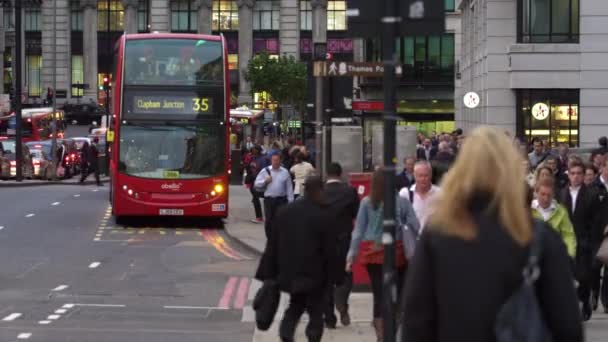 Londra Regno Unito Ottobre 2011 Traffico Strade Trafficate Durante Ore — Video Stock