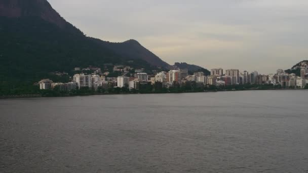 Panela Aérea Lago Geografia Montanha Regional Rio Janeiro Brasil Tiro — Vídeo de Stock
