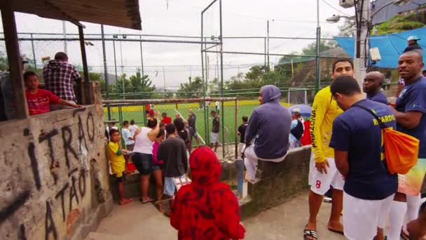 Rio Janeiro Brasil Junio 2013 Tracking Shot Soccer Team Preparing — Vídeo de stock