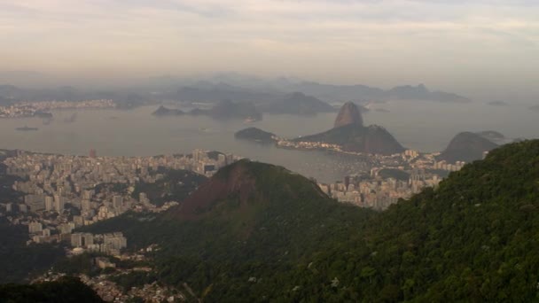 Braziliaanse Hooglanden Atlantische Oceaan Rio Janeiro Vanaf Een Helikopter Video — Stockvideo