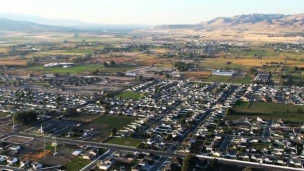 Aerial Shot Lehi Utah City Filmed Day — Stock Video