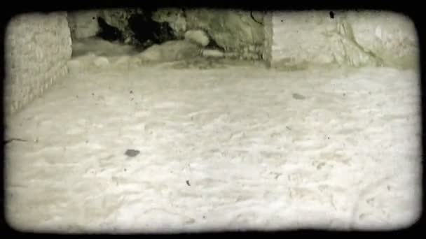 Strzał Wewnątrz Niektórych Włoskich Ruiny Starodawny Stylizowane Klip Wideo — Wideo stockowe