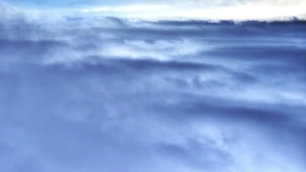 Een Rustig Uitzicht Grote Hoogte Blauwe Lucht Wolken Niet Tegenstelling — Stockvideo