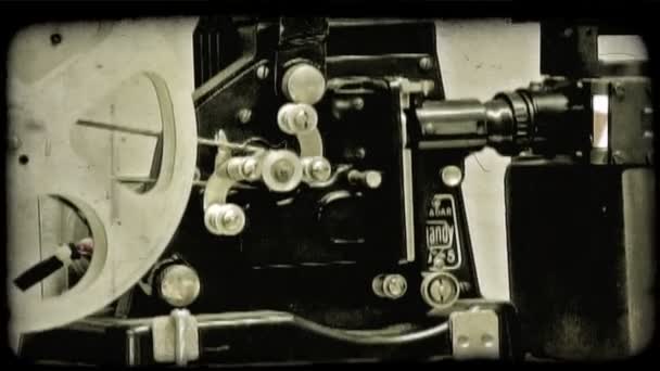Close Van Een Filmcamera Italië Vintage Gestileerde Videoclip — Stockvideo