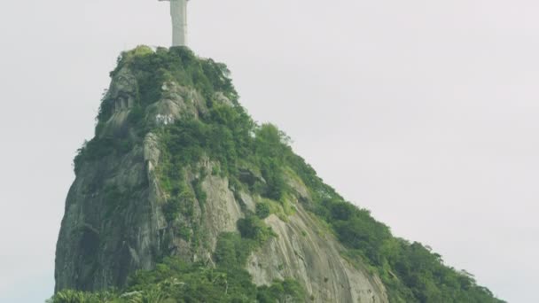 Rio Janeiro Brésil Juin 2013 Panorama Statue Emblématique Christ Rédempteur — Video