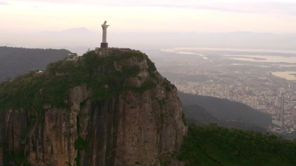 Rio Janeiro Giugno 2013 Geologia Altoatesina Brasiliana Statua Cristo Redentore — Video Stock