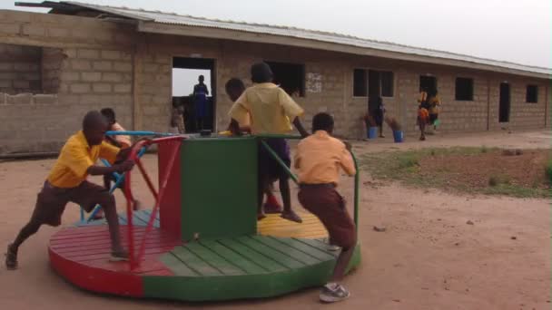 Afrika Kenia August 2010 Breite Aufnahme Spielender Kinder Der Schule — Stockvideo