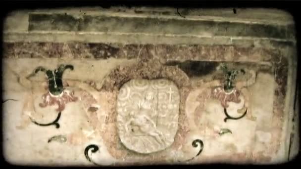 Shot Some Artwork Cathedral Italy Vintage Stylized Video Clip — Stock Video