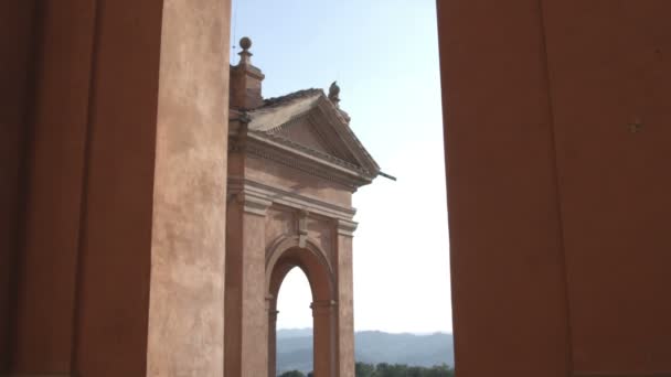 Tilt Building Roof Italian Landscape Window Bologna Italy — Stock Video