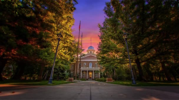 Tembakan Jarak Jauh Tilapse Dari Gedung Ibukota Nevada Ini Difilmkan — Stok Video