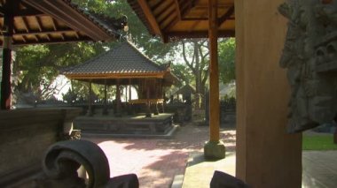 Bali geleneksel binaların geniş çekim