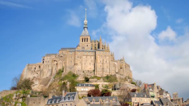Time Lapse Van Mont Saint Michel Normandië Frankrijk — Stockvideo