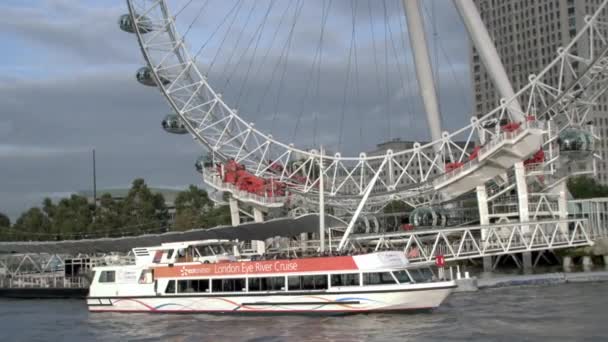 Londres Angleterre Octobre 2011 Vue Panoramique Bateau Devant Œil Londres — Video