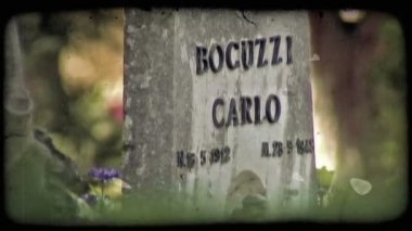 Fotoğrafını İtalyan kaldırıldı olarak işaretler. Vintage stilize video klip.