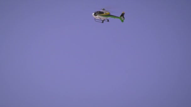 Shot Chopper Flying Overhead Switzerland — Stock Video